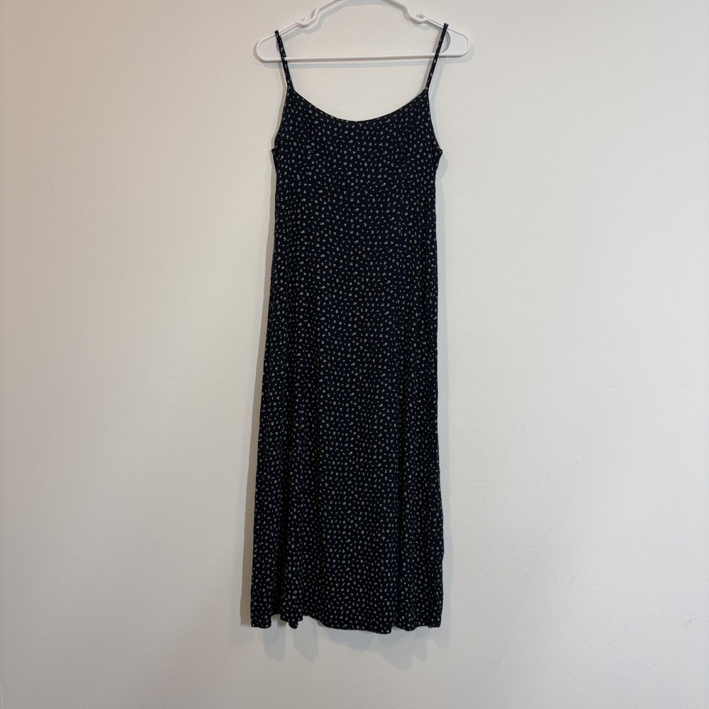 Brandy Melville Blue Micro Floral Spaghetti Strap Dress Womens M Lightweight